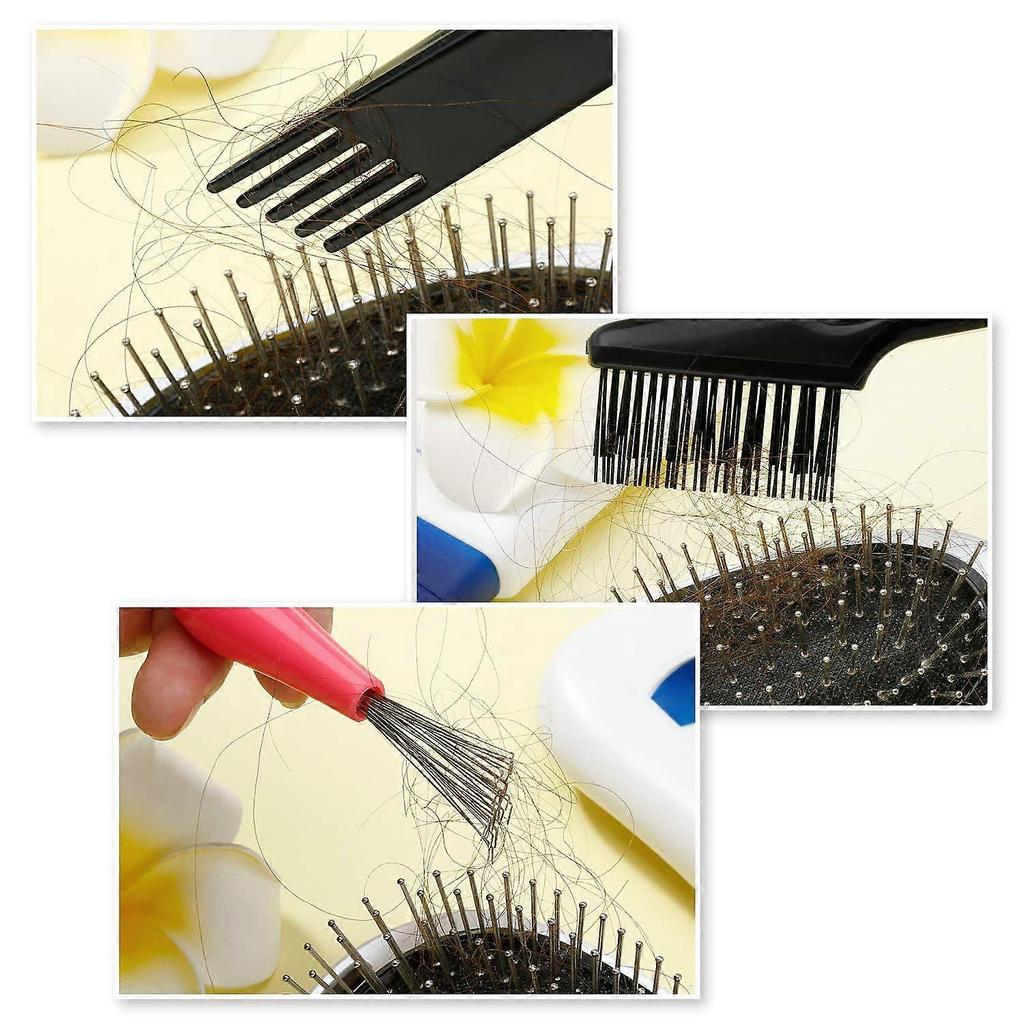 2025 Latest Model  2 Pieces Hair Brush Cleaning Tool Comb Set Mini Hair Brush