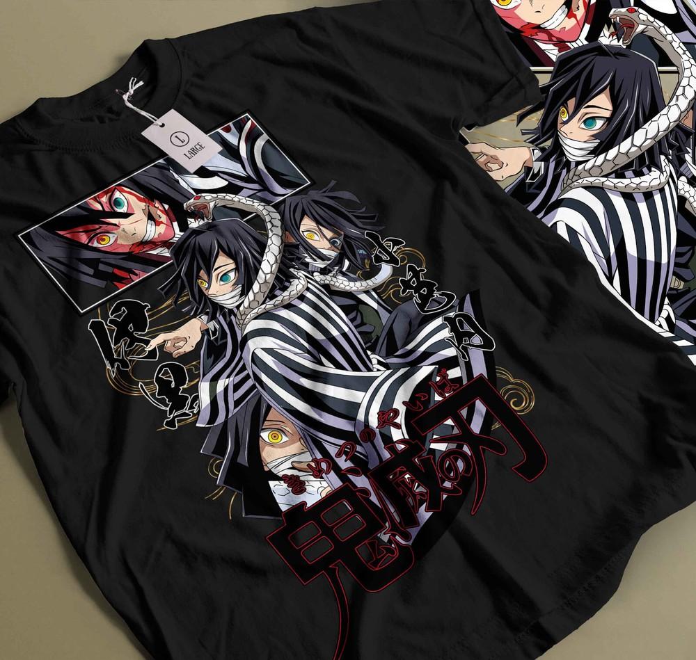 Obanai Iguro T-Shirt Kimetsu No Yaiba, Anime Nezuko Tanjiro Shirt All Size 311