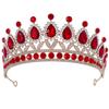 Wedding Tiara Bridal Crown Baroque Water Drop Crystal Crown Birthday Wedding Color Crystal Alloy Large Crown