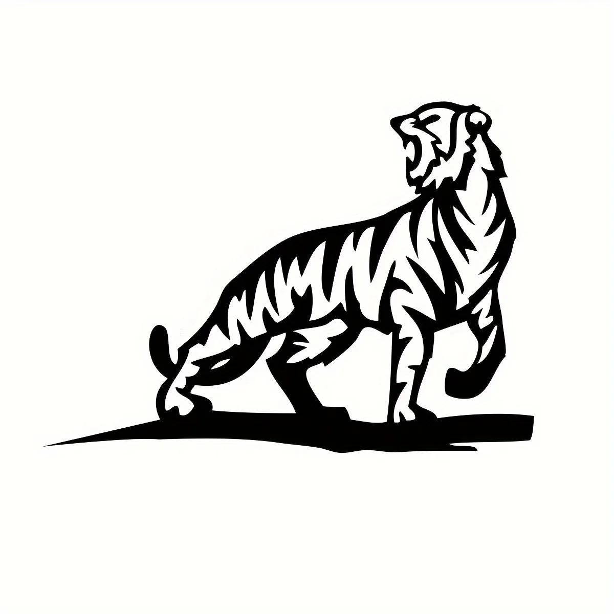 

Очаровательная 1 шт. металлическая табличка «See Me Roar» — деревенский наружный орнамент. Очаровательный подарок на новоселье с силуэтом тигра и колом. чёрный