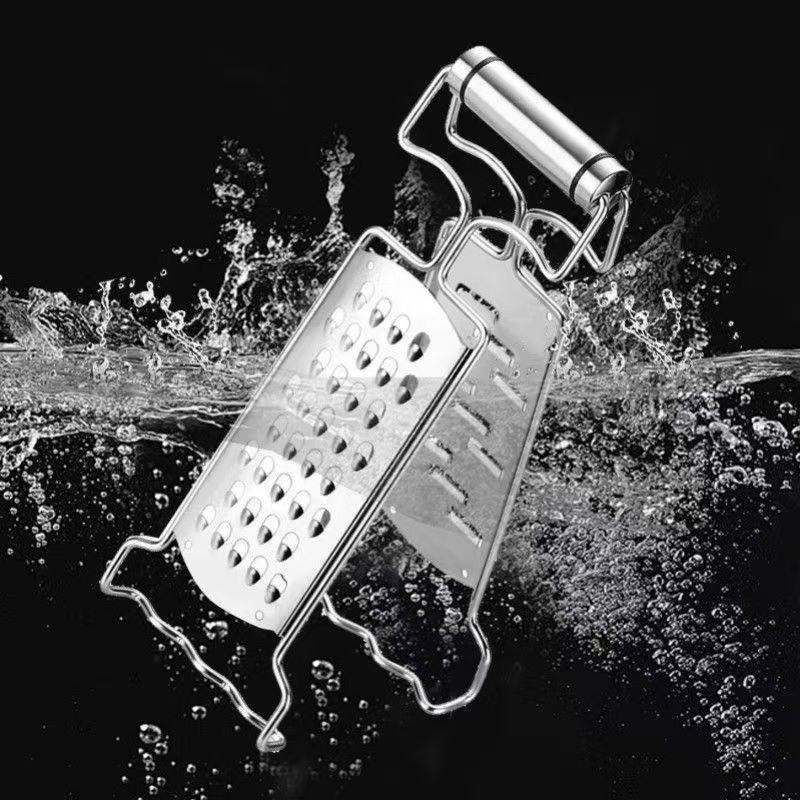 304 Stainless Steel Multifunctional Vegetable Grater, Peeler & Anti-Scald Bowl Holder