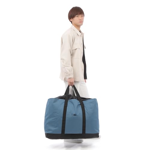VivaSmile Large Capacity Drawstring Tote Bag (Large, Marine Blue)
