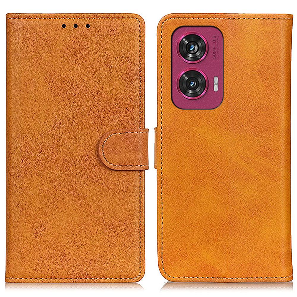 For Motorola Edge 50 Fusion 5G Case Cowhide Texture Leather Wallet Phone Cover