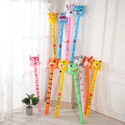 Inflatable Cartoon Animal Head Stick - Cute and Fun Handheld Toy