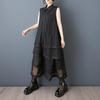 sleeveless Plus size mesh vintage new in dresses for women casual loose long summer shirt dress