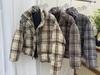 European classic plaid white duck down down bread clothes women's fashion thickened warm small coat tide