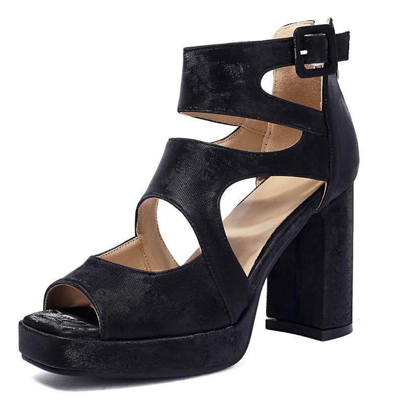 

Мода 2025 Женские Сандалии Квадратный Носок Блочный Каблук 9,5 см Платформа 2 см Молния Ремень с Пряжкой Большой Размер 46 47 Обувь для Свиданий 39 чёрный