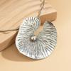 Exaggerated cyberpunk style choker necklace, retro personalized lotus leaf big leaf metal necklace