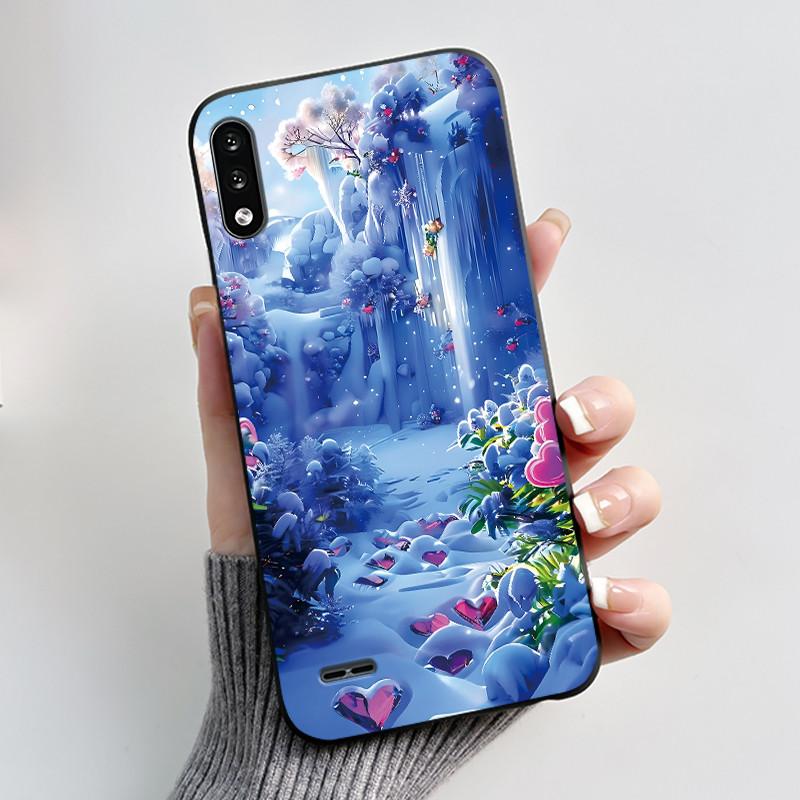 Casing For LG K22 Soft Case LMK200Z LMK200E LMK200B LM-K200 Aesthetic Cute Cat Cartoon Phone Back Cover Shockproof Black Bumper