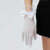 Lace Dinner Gloves Bow Wedding Dress Gloves Elegant Lace Gloves  Party