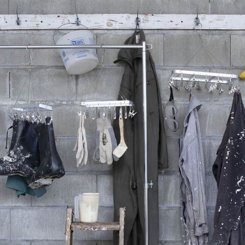 Dulton Large Hanger Clips, 26 Clips, Aluminum, 17 X 357 X 270mm, RN-0429L/26, a Versatile Hanger That Blends Seamlessly Into Your Everyday Life