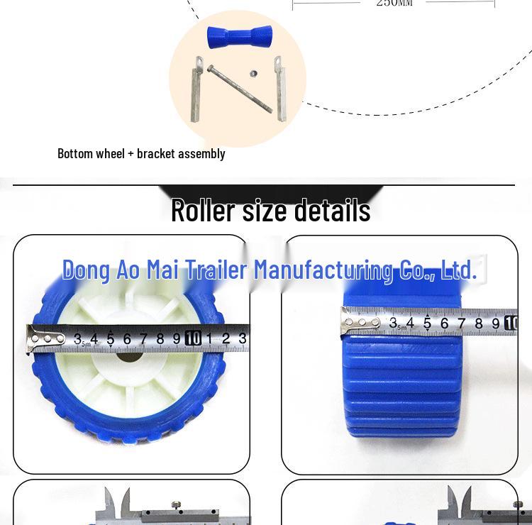Yacht & Dinghy Trailer Roller Set: Bottom & Side Rollers for Accessories