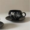 Retro Floral Style Coffee Cups and Plates - High-end Narcissus Flower Cups and Plates - Floral Latte Art Decorative Tea Set
