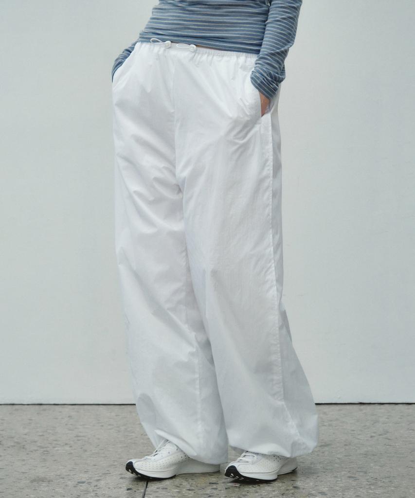 CITTA Volume Wide Drawstring Pants_Ctb562(White)