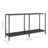 VidaXL Console Table Black 140x35x75.5 Cm Tempered Glass 331695