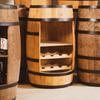 Wine Rack - Creative Cooper - Wooden Barrel, Bottle Holder and Shelf, Alcohol Rack, 80x50 Cm, Wenge