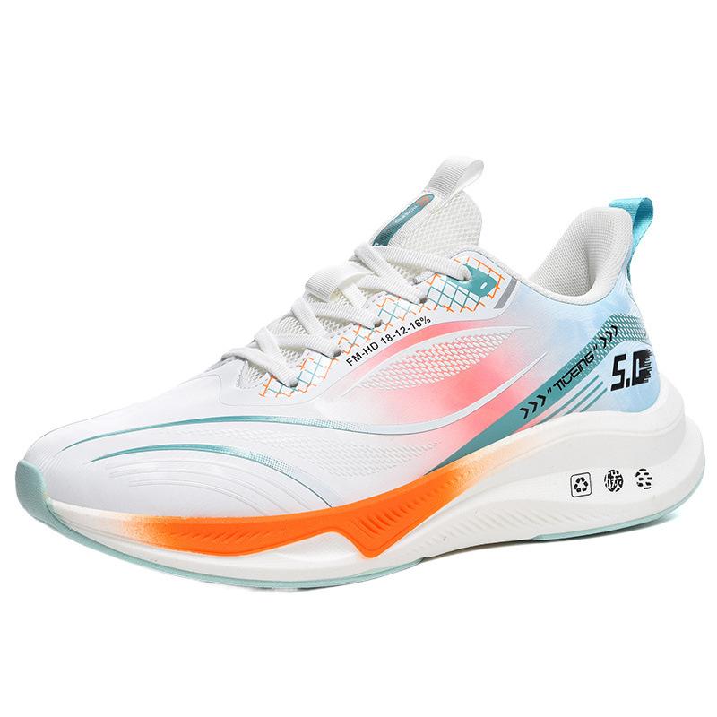 Extra large size leather surface autumn and winter sports shoes men's breathable carbon board cushioning running shoes student body test trend men's s