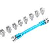 Motorcycle Spoke Wrench Set, CNC 5.0-6.8Mm, 93Mm/3.7In For Most Bikes(Blue)