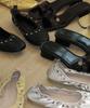 Partimento Women Leather Sequin Mules_Butter