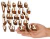 IBA Indianbeautifulart Textile  Printing  Block  Lowercase a-z  Alphabet Hand Carved Wood Letters Wooden Stamp