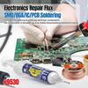 Electrical Soldering Flux Paste (10cc Syringe) with Desoldering Wick Braid (3M/10ft 2.5mm) for Electronics Soldering Repairs Remover Kit