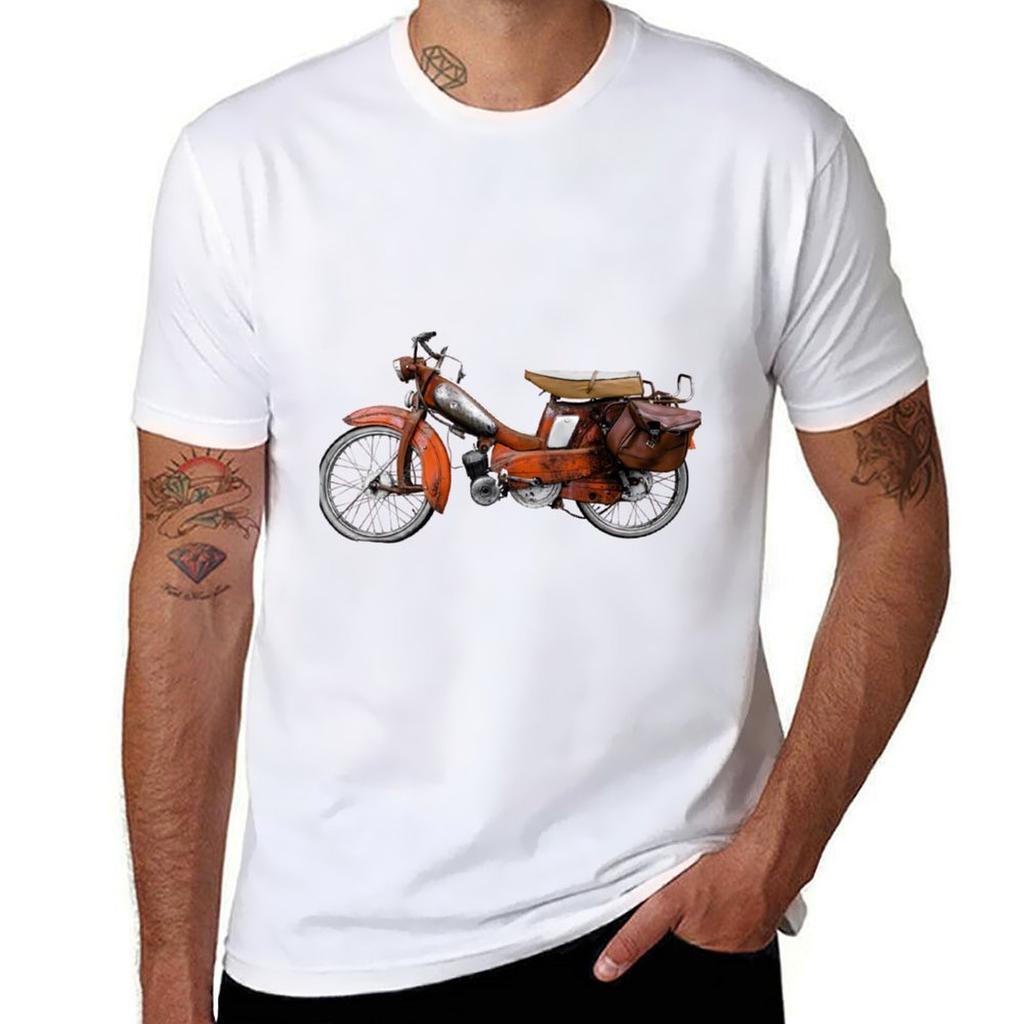 Vintage French Motobecane Moped . T-Shirt customs sublime funnys korean fashion mens funny t shirts