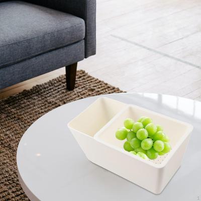 Organisateur de stockage alimentaire Double couche Boîte à snacks Amovible Moderne Fond antidérapant Créatif