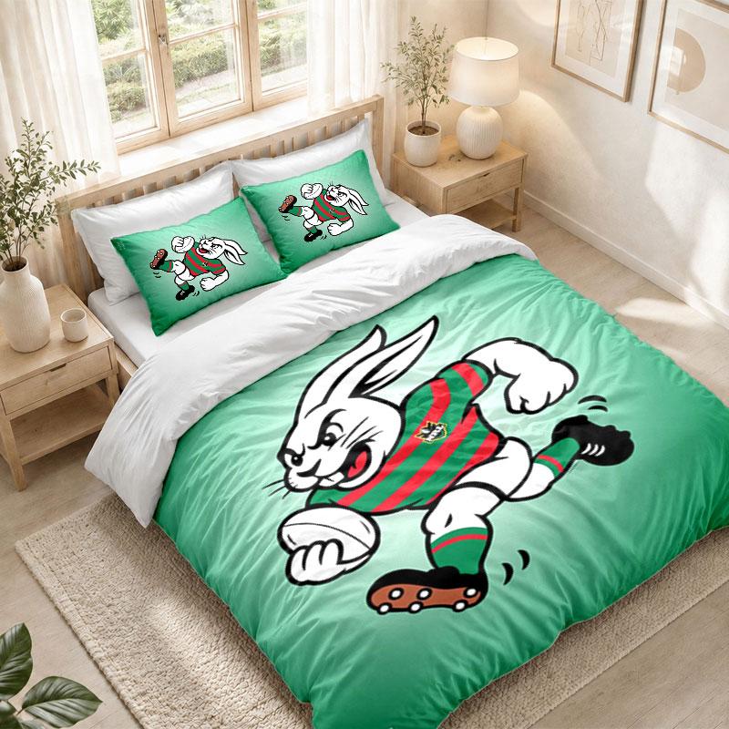 Bedding Set 1 Duvet Cover 2 Pillowcases South Sydney Rabbitohs Print Bedroom Home Decoration