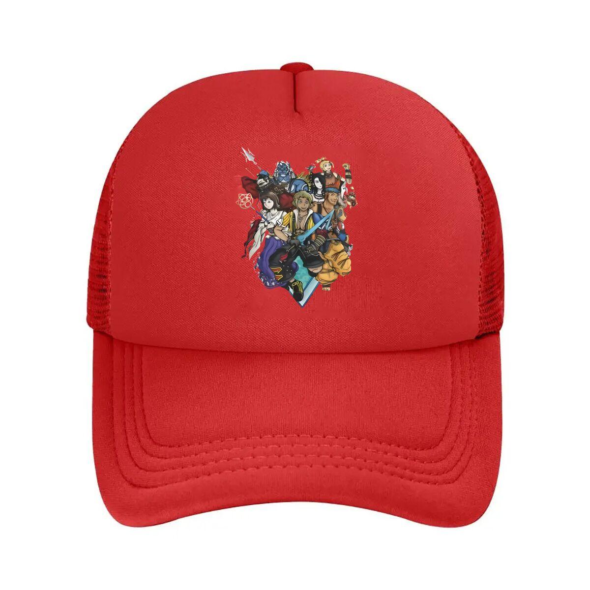 Anime Character Collage Mesh Baseball Cap One Size