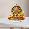 2025 Happy New Year Decorations Clock Figurine Spring Festival Decorations 2D Acrylic Clock Sculptures Spring Festival