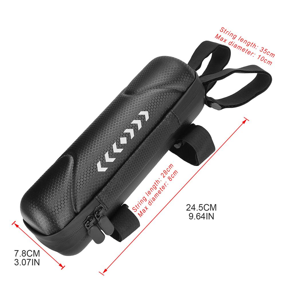 Scooter Storage Bag Front Tube Bag, Large Capacity & EVA Hard for Shell Waterproof Scooter Handlebar Bag with Mesh Pocke