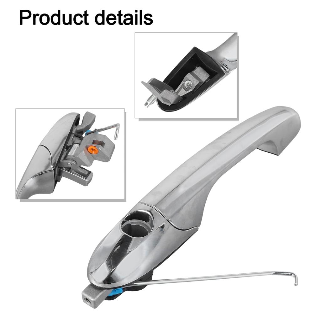 Auto Außentürgriff Chrom Rechte Seite Fahrerseite Für-Fiat 500 500C RHD 735592012 Auto Exterieur Zubehör