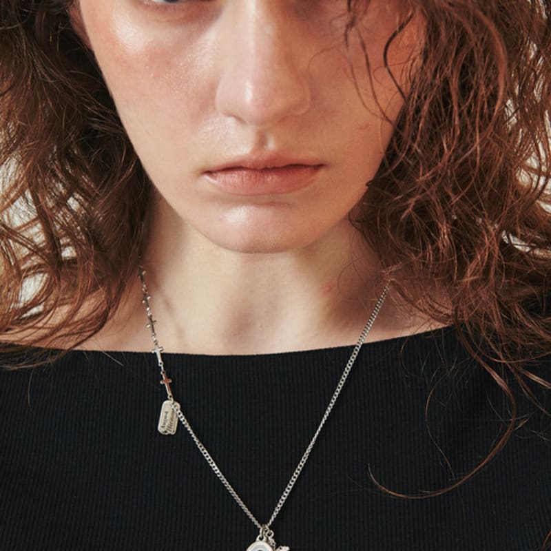 August Harmony Angel Necklace (Silver/surgical Steel)