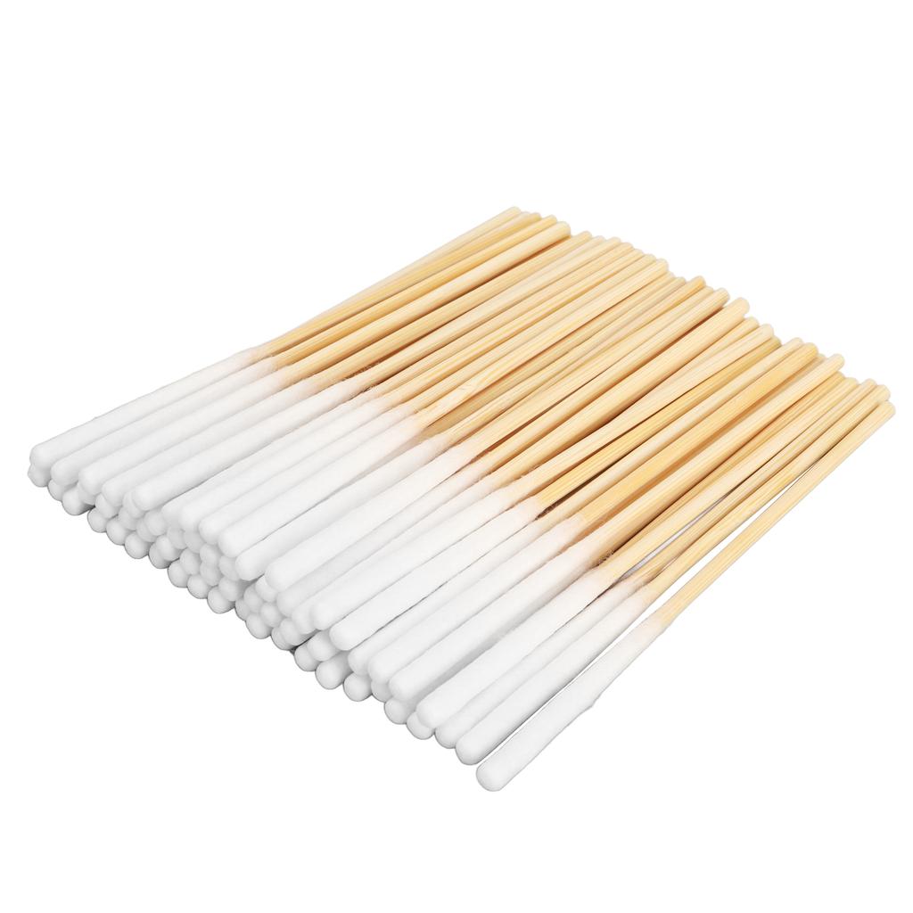 60 Count Cotton Swabs Soft Tip Wooden Handles Multipurpose Thicken Safety Long Cotton Tipped Applicators 8cm
