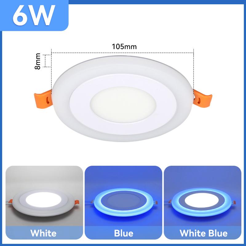 

AC85-265V Moder Led Downlight Ceiling Light Blue and Cold Lights Lustre Panel Lighting for Living Room Spot Led Lamp Lighting White and Blue