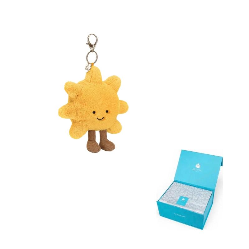 Jellycat Fun Items Series Sun Bag Charm Yellow Doll Plush Pendant 14cm Height