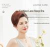 Jiao Fei Lace Wireless Front-Opening Vest-Style Sleep Bra for Middle-Aged and Elderly Women