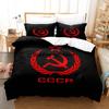 Red Soviet Socialist Republic USSR Flag Bedding Set Single Twin Full Queen King Size Bed Set Aldult Kid Bedroom Duvetcover Sets