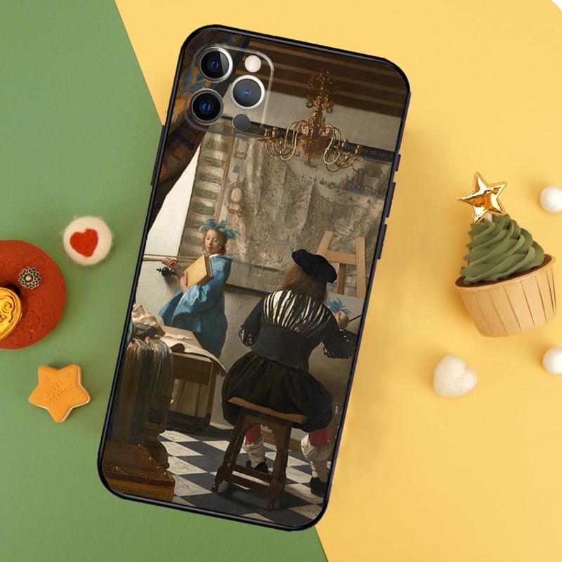 Johannes Vermeer Telefoonhoesje Voor iPhone 17 Pro Max 17Air 16E 15 14 13 12 11 16 Pro Max Mini Schokbestendige Hoes
