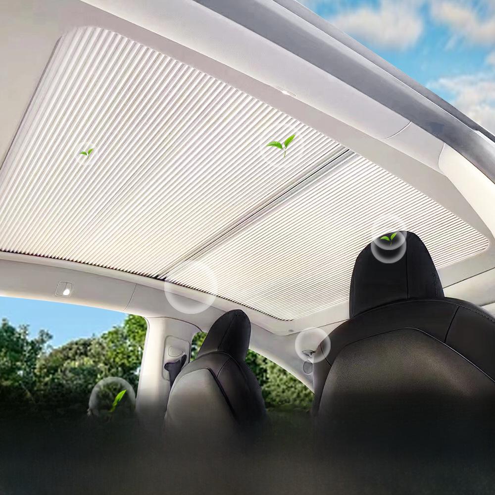 Tesla Model 3/Y Magnetic Retractable Roof Sunshade Sunscreen