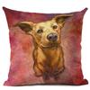 New Cartoon Cotton Linen Cute Dog Printing Pillow Case Home Decorative Pillowcase Cover