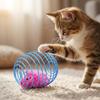 Interaktives Katzenspielzeug, Federkäfig mit Plüschmaus, Selbstspielzeug für Wohnungskatzen, Zufällige Farbe