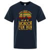 Men's and Women's Summer T-shirt Middle Earth's Annual Mordor Fun Run Printed Top Cotton Loose Street Hip Hop T-shirt