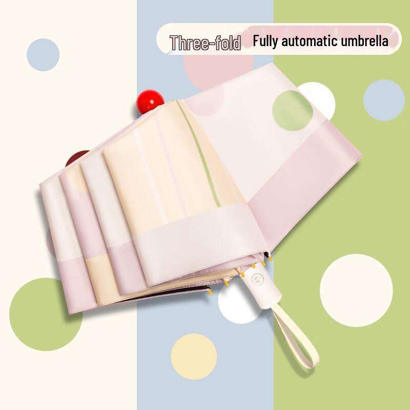 WH Kids Red Nose Automatic Folding Umbrella