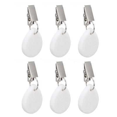 6Pcs Tablecloth Weights Marble Stainless Steel Small Size Waterproof Rustproof Durable Clip On Weights for Party