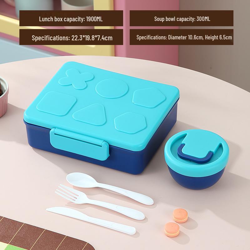 Children’s Building Blocks Bento Lunch Box — Portable, Sealed, with Movable Compartments for Fresh Fruit and Snacks