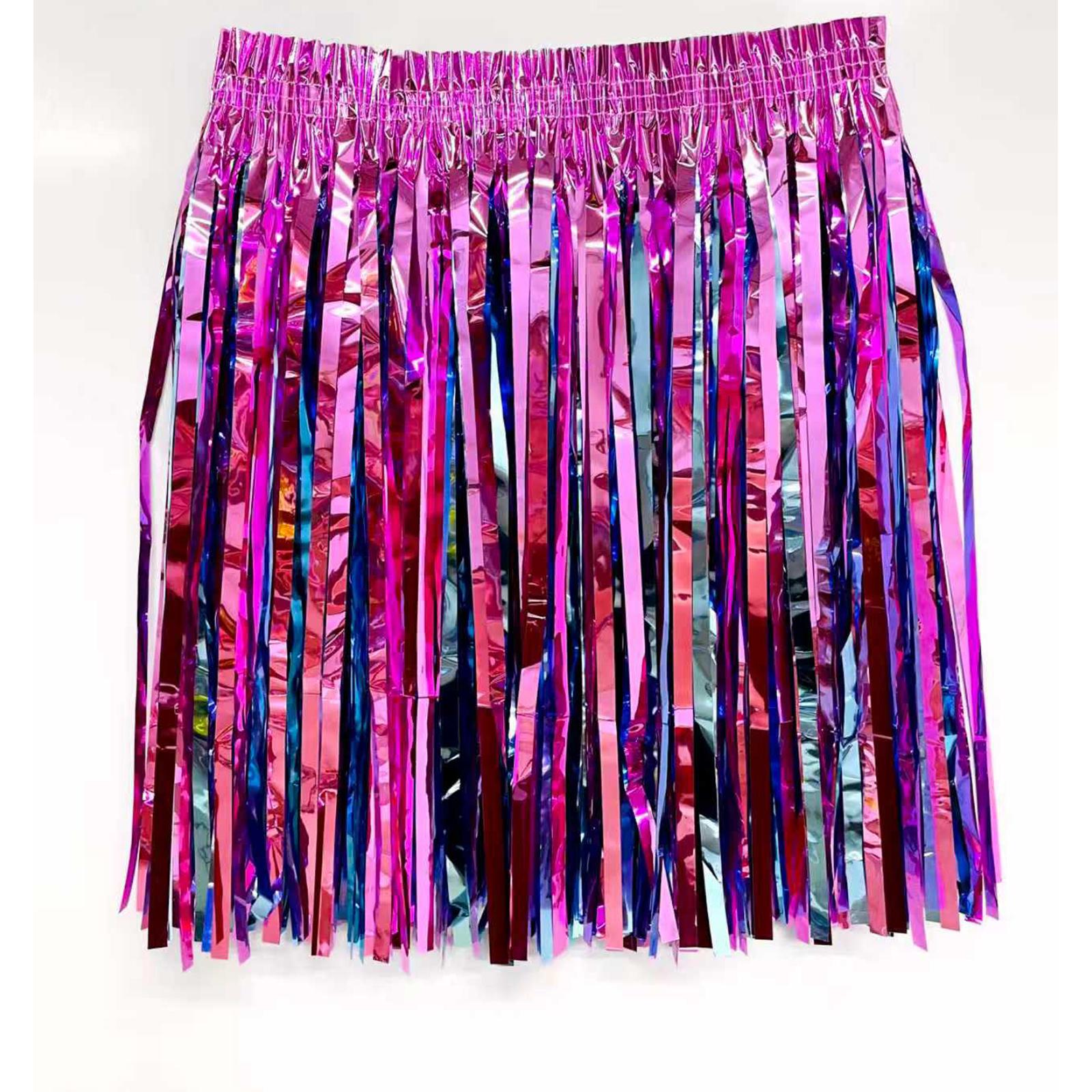 

Carnival Dance Performance Rainsilk Skirt Children s Day Performance Decoration Hawaiian Rainsilk Grass Skirt Dress Up One Size