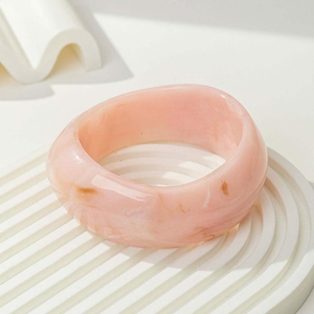 Gradient Acrylic Bracelets Translucent Chunky Cuffs Wrist Jewelry Resin Bangles Music Festival