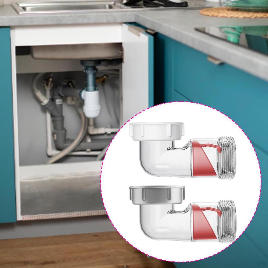 Visible Sink Drain Backflow Preventer Drainage Connector Easy Installation Drains Tube