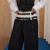 unifree Plus Size Low-Waist Wide-Leg Casual Pants with Belt